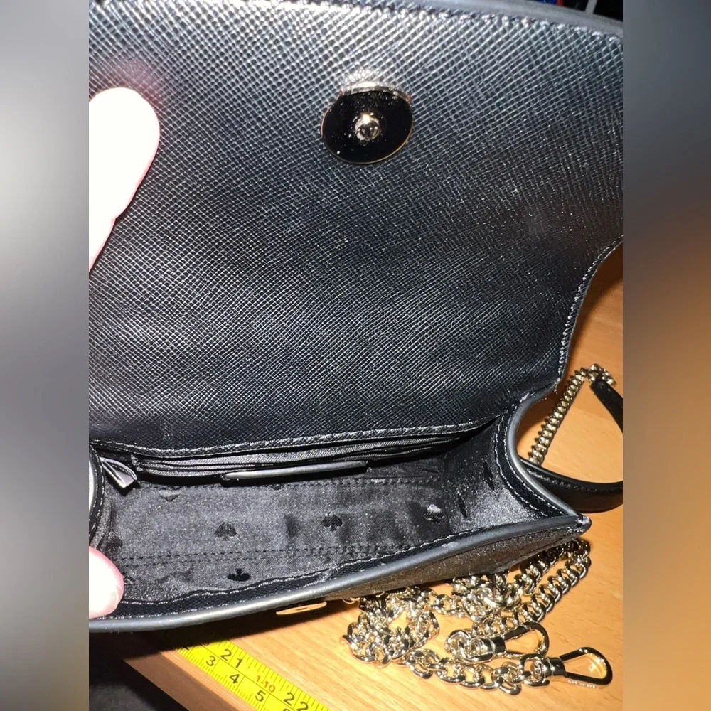 Kate Spade Darcy Black Glitter Micro Mini Purse NWOT